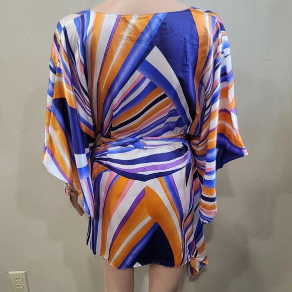 Zoa silk dress size small beautiful multi colored design. - Picture 6 of 16